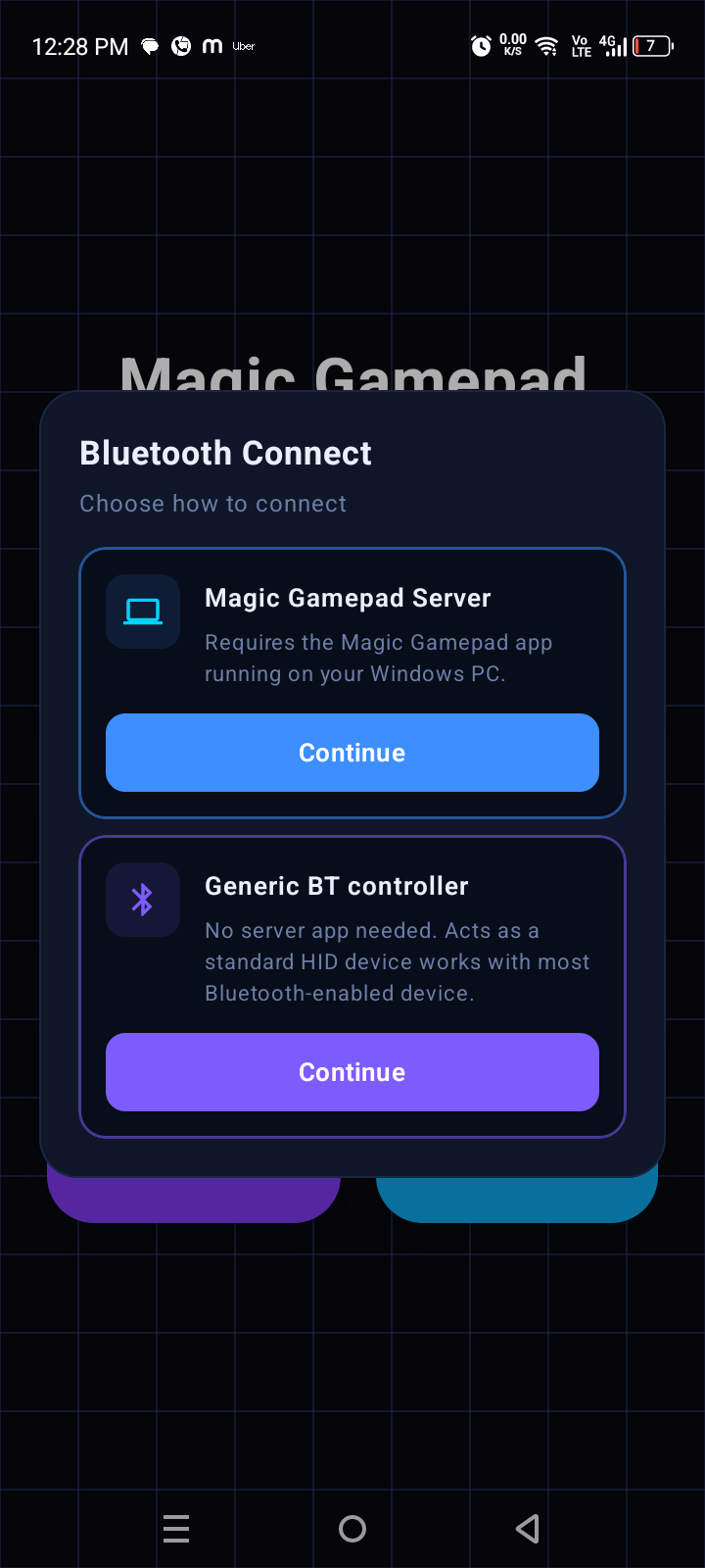 Bluetooth Select dialogue