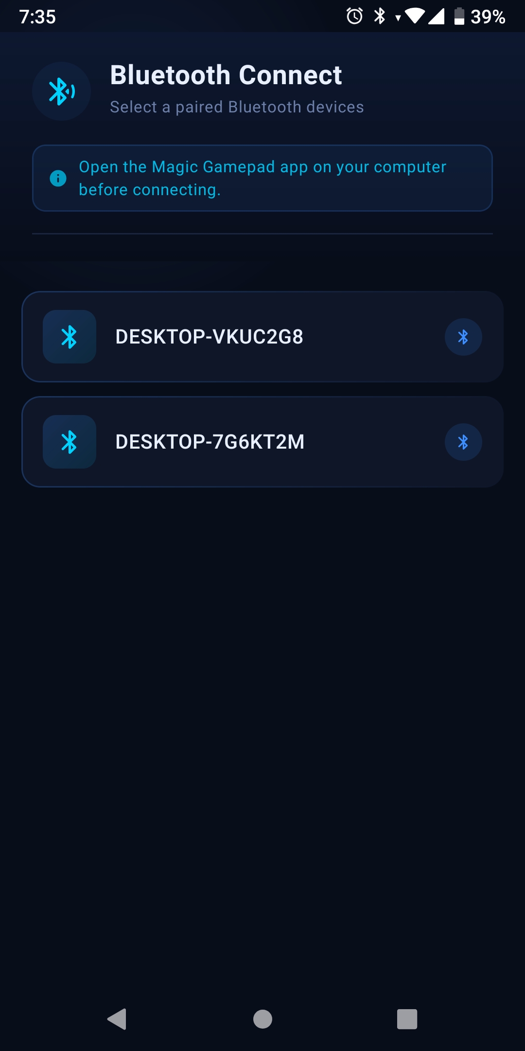 Paired Bluetooth Devices List