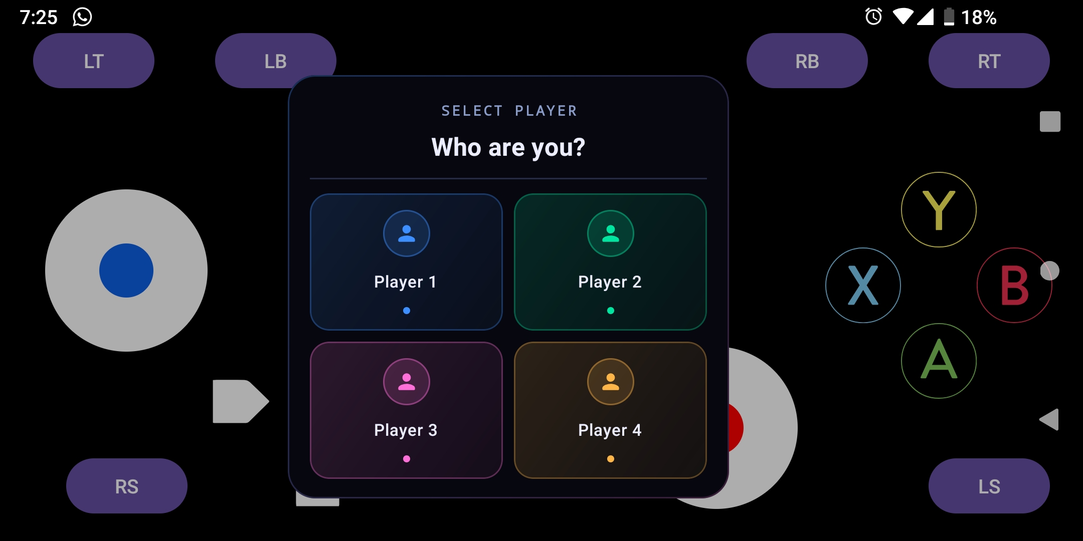 Player Selection Screenshot