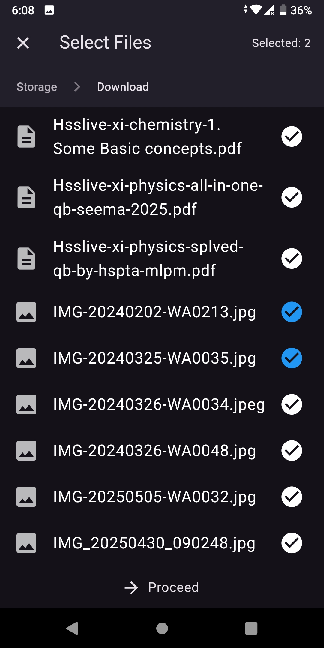 file picker screen